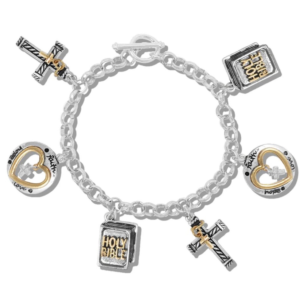 Silver and Gold Charm Bracelet